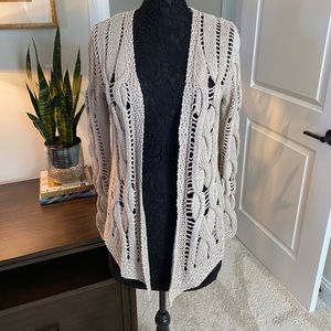 Anthropologie Delicate Large Weave Cardigan